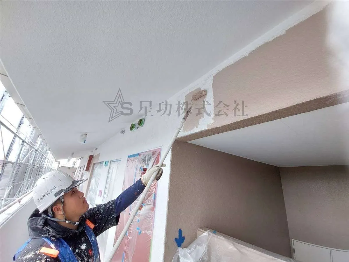 『マンション大規模修繕工事』⑩塗装工事・外壁塗装(下塗り・中塗り)