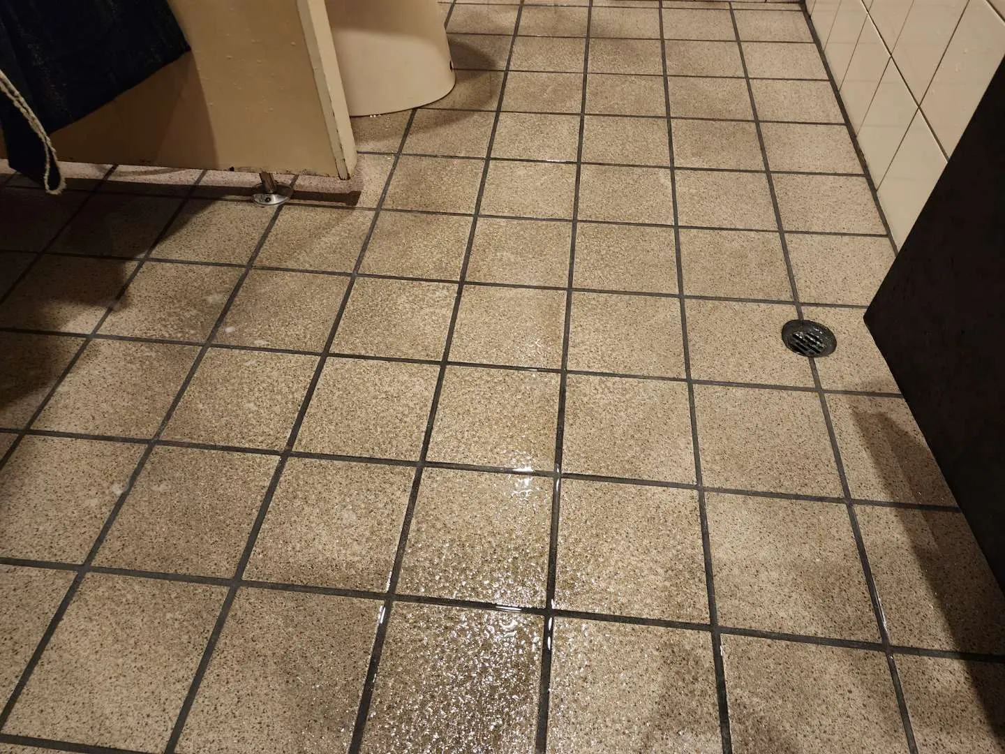 【貸店舗・タイル床】トイレ排水口からの漏水