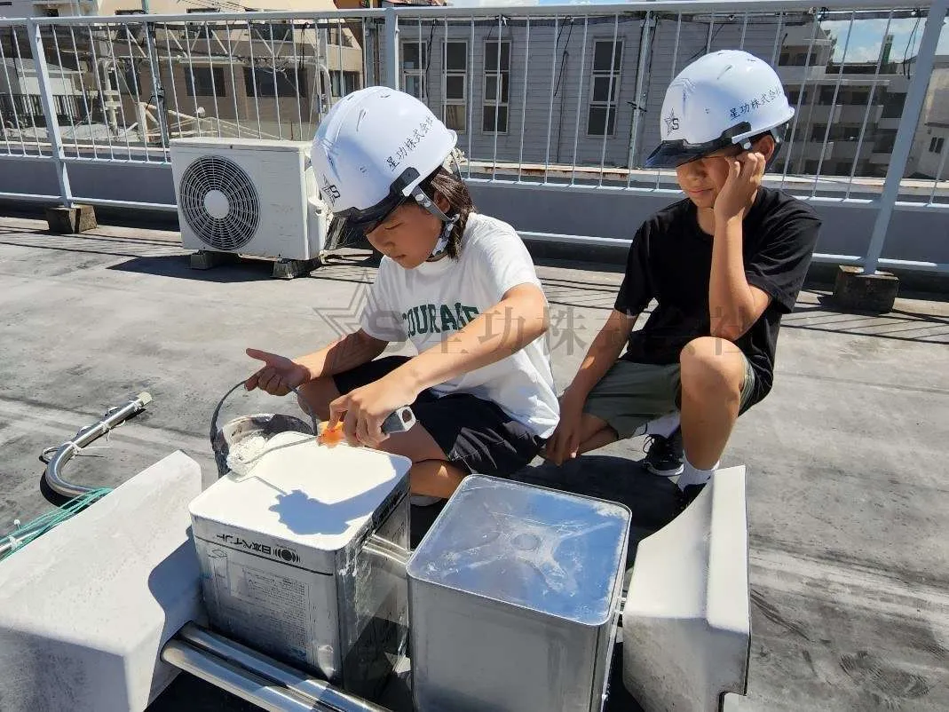 【お子様の職人体験】遮熱塗料を実感していただきました！