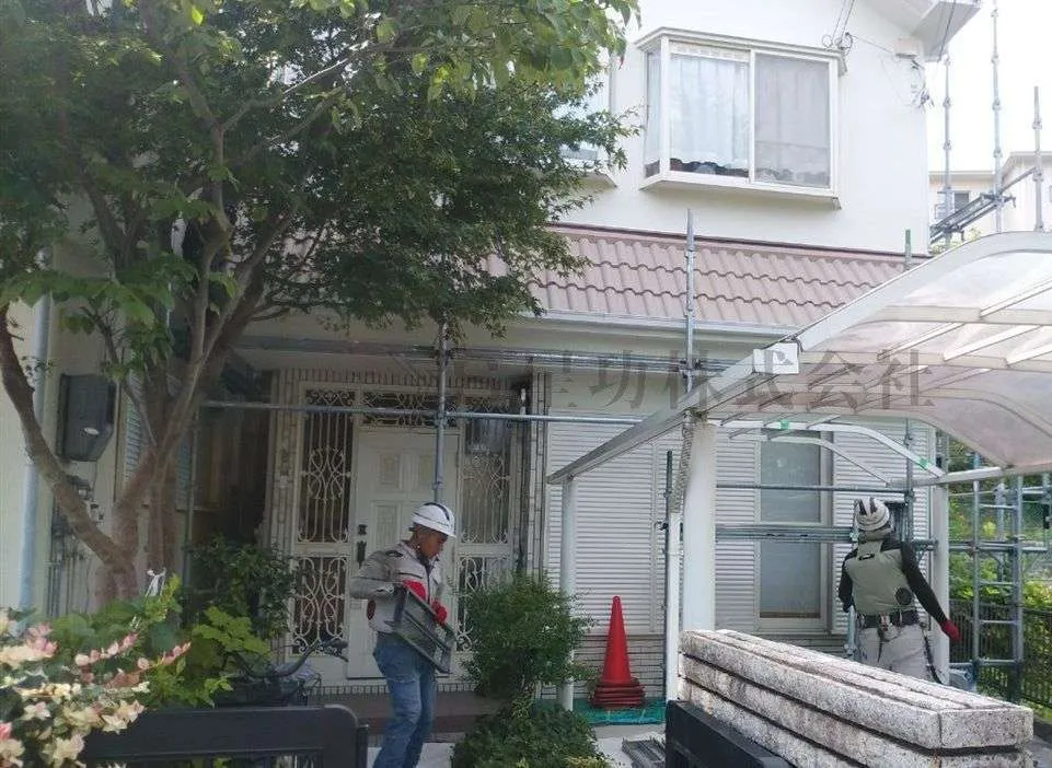 足場解体工事（枚方市・H様邸）