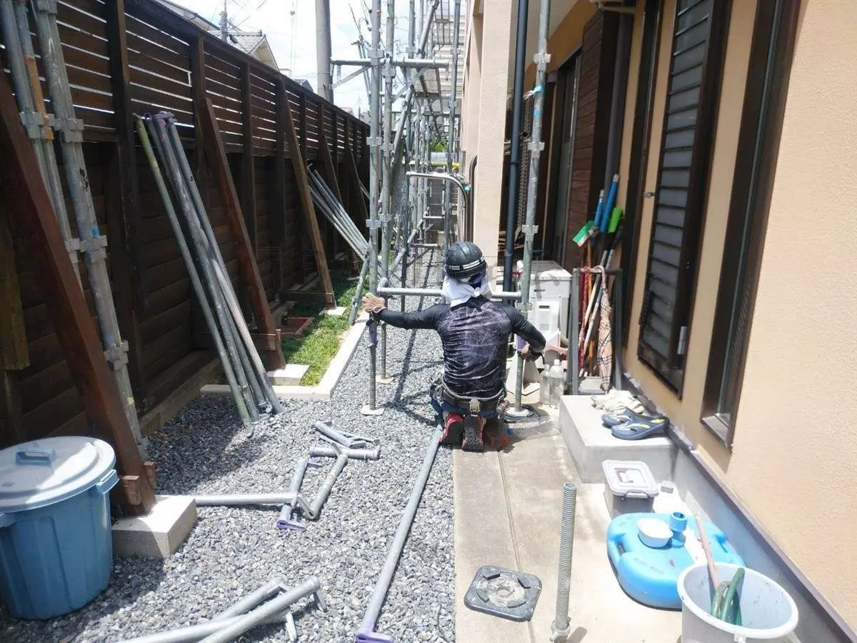 【阿倍野区・Ｉ様邸】外壁塗装工事 着工しました