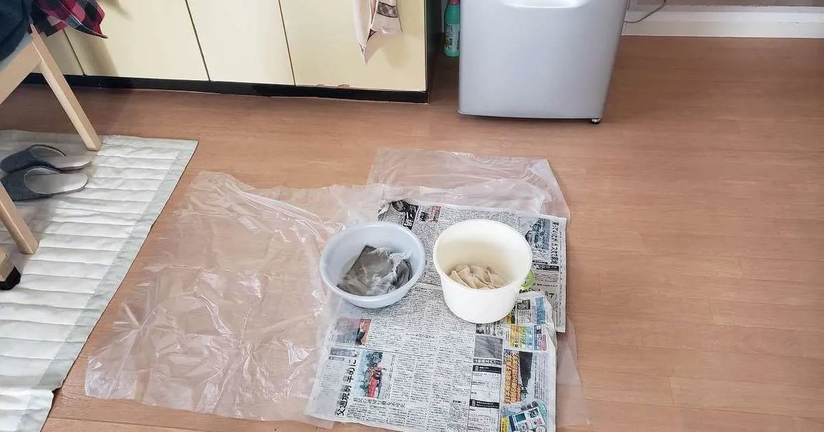 大阪市【天井から水漏れ】銅管のピンホールから漏水・修理