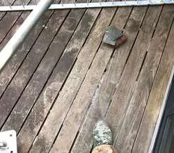 オスモカラーを使用したテラス、木部塗り替え